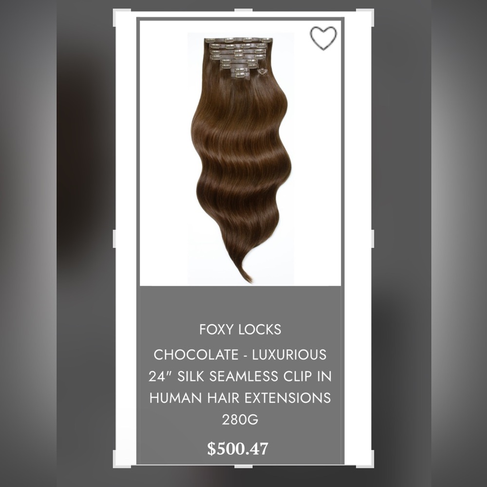 Foxy Locks 22 inch  8 piece clip in human hair extensions